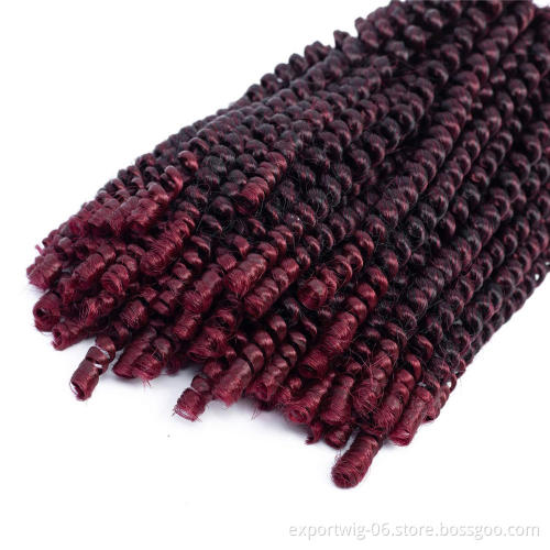 8 inch Crochet Braid Synthetic Curly Hair Extensions Jumbo Braiding Nubian Twist Hair Spring Twist Hair
